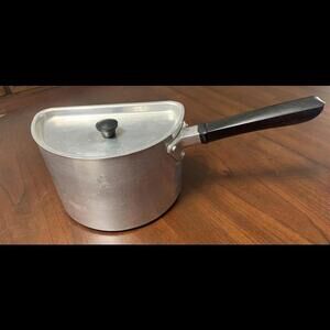 Vintage Swan 7inch aluminum Twin Pan sauce pan. Made In England. Only One